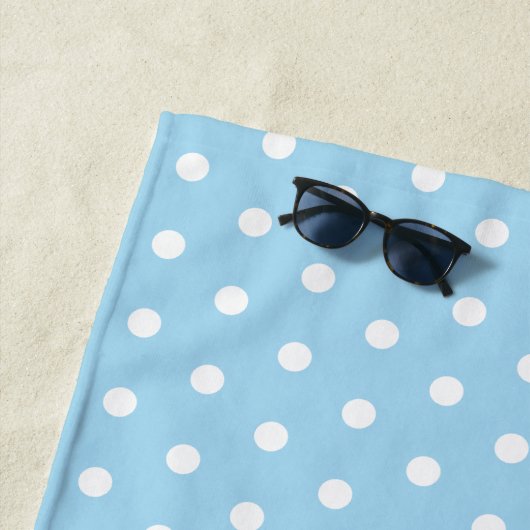 Stompstuifpoka sterren blauw en wit strandlaken (In situ)