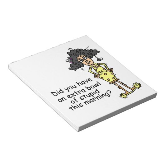 Stompzinnigheid Humor Notitieblok (Schuin)