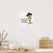 Stompzinnigheid Humor Poster (Keuken)