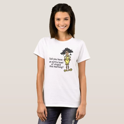 Stompzinnigheid Humor T-shirt (Voorkant volledig)