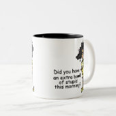 Stompzinnigheid Humor Tweekleurige Koffiemok (Voorkant rechts)