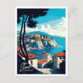 Ston Croatia Art vintage reisillustratie Briefkaart (Voorkant)