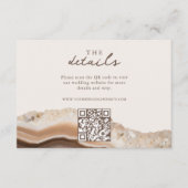 Stone Agaat Marmer Bruiloft Informatiekaartje (Voorkant)