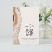 Stone Agaat Marmer Bruiloft Informatiekaartje (Staand voorkant)