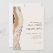 Stone Agaat Marmer Bruiloft Kaart (Voorkant)