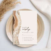 Stone Agaat Marmer Bruiloft RSVP Kaartje