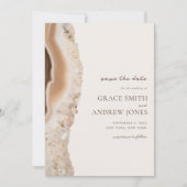 Stone Agaat Marmer Bruiloft Save The Date (Voorkant)