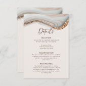 Stone Agate Marble Enclosure Card Informatiekaartje (Voorkant / Achterkant)