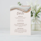 Stone Agate Marble Enclosure Card Informatiekaartje (Staand voorkant)