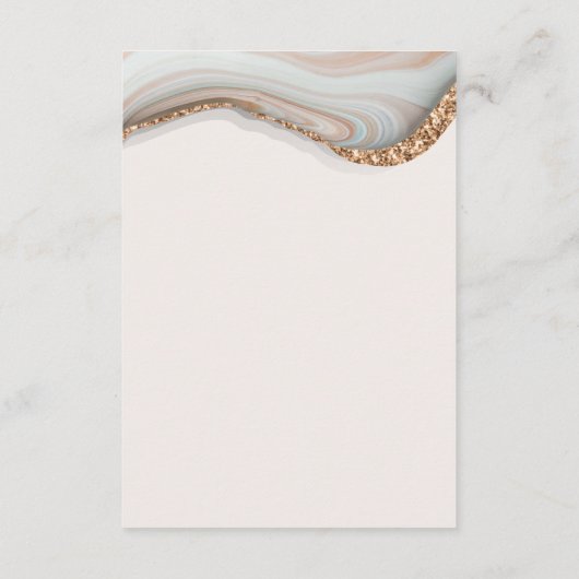Stone Agate Marble Enclosure Card Informatiekaartje (Achterkant)