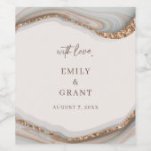 Stone Agate Marmer met label als liefdeswijn Wijn Etiket (Enkel label)