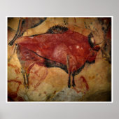 Stone Age Altamira Bison Buffalo Art Poster (Voorkant)