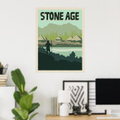 Stone Age Board Game Minimal Travel Style Ga Poster (Thuiskantoor)