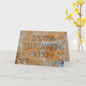Stone Age Happy Birthday Dave Kaart (Gele Bloem)
