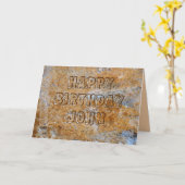 Stone Age Happy Birthday John Kaart (Gele Bloem)