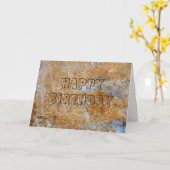 Stone Age Happy Birthday Kaart (Gele Bloem)