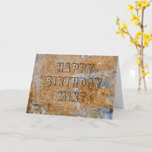 Stone Age Happy Birthday Mike Kaart (Gele Bloem)