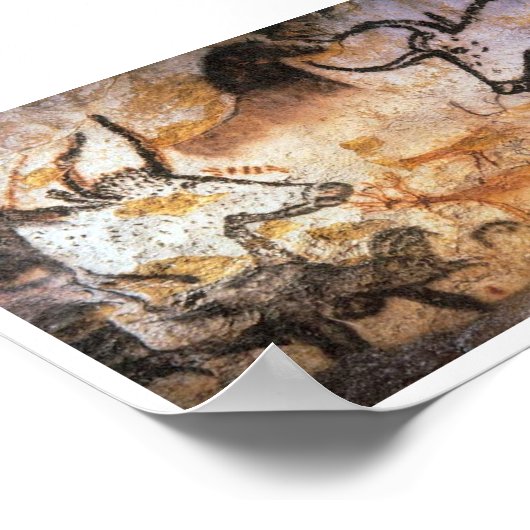 Stone Age Lascaux Bulls Buffalo Art Poster (Hoek)