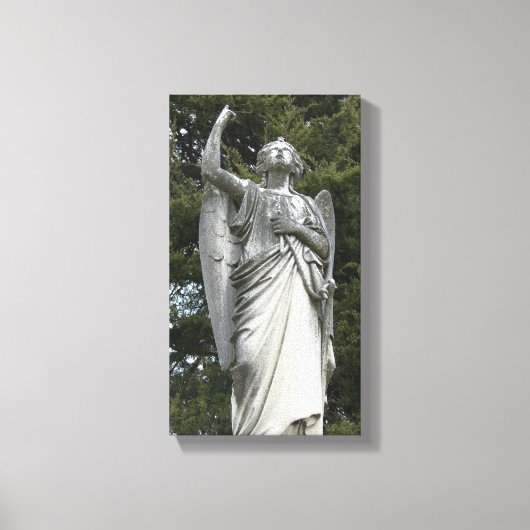 Stone Angel Black en White Canvas Afdruk (Voorkant)