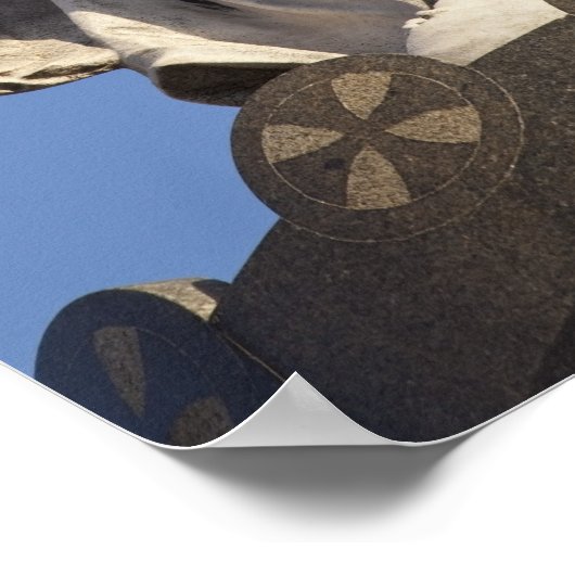 Stone Angel Looking Down Statue in Buenos Aires Poster (Hoek)