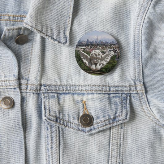 Stone Angel uitzichten Manhattan Ronde Button 5,7 Cm (In situ)