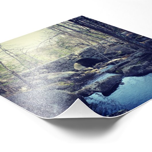 Stone Arch Bridge, Hillsboro New Hampshire Foto Afdruk (Hoek)