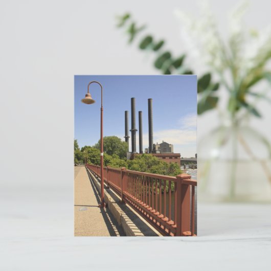 Stone Arch Bridge Uitzicht Briefkaart (Staand voorkant)