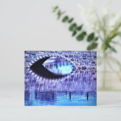 Stone Arch Bridge Water Reflections Blue Hues Briefkaart (Staand voorkant)