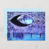 Stone Arch Bridge Water Reflections Blue Hues Briefkaart (Voorkant / Achterkant)