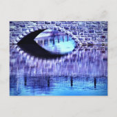 Stone Arch Bridge Water Reflections Blue Hues Briefkaart (Voorkant)