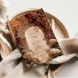  Stone Arch Fall Wedding Kaart
