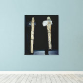 Stone Axes, prehistorisch Canvas Afdruk (Insitu (Houten vloer))
