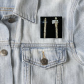 Stone Axes, prehistorisch Vierkante Button 5,1 Cm (In situ)