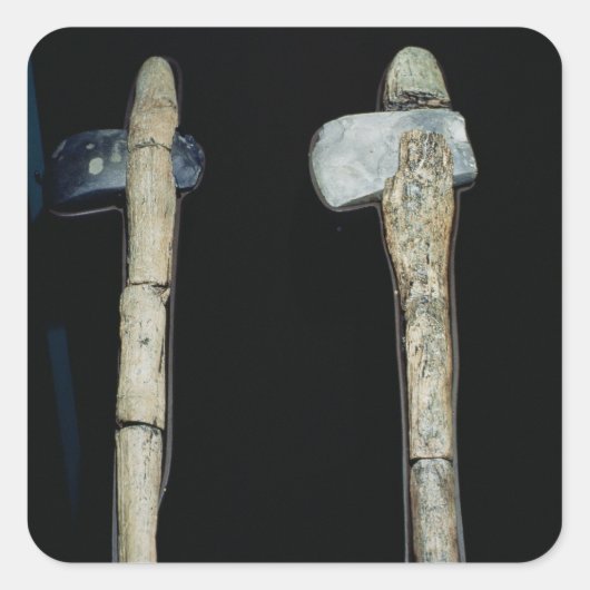 Stone Axes, prehistorisch Vierkante Sticker (Voorkant)