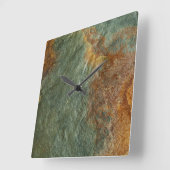 Stone Background - Slate Rock Gepersonaliseerd Sja Vierkante Klok (Hoek)