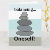 Stone Balancing Kaart (Gele Bloem)