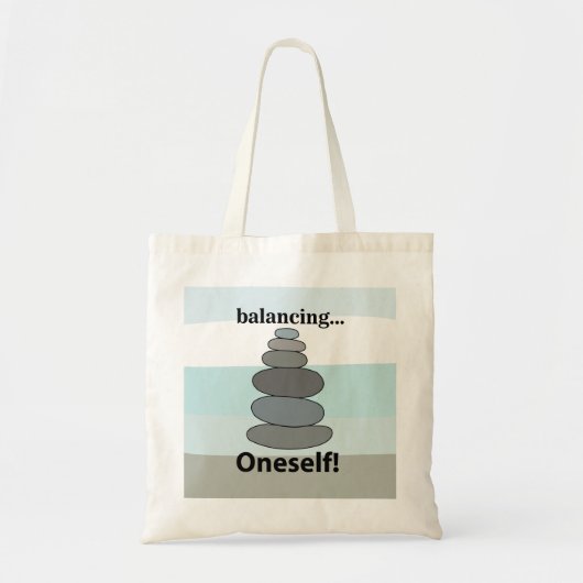 Stone Balancing Tote Bag (Voorkant)