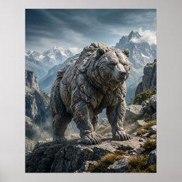 Stone Bear Berg Hooglanden Poster