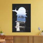 Stone Beehive Monk Huts Clochanson Skellig Michael Canvas Afdruk (Insitu (Woonkamer))
