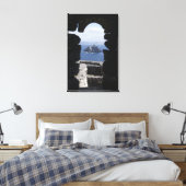 Stone Beehive Monk Huts Clochanson Skellig Michael Canvas Afdruk (Insitu (Slaapkamer))