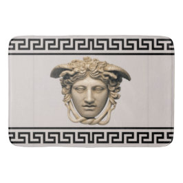 Stone Beige Medusa Griekse sleutel Badmat