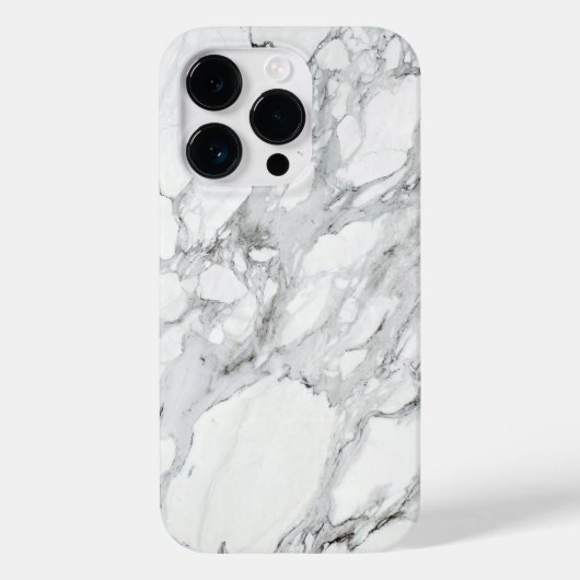Stone Black White Grey Carrara Marble Case-Mate iPhone Case (Achterkant)