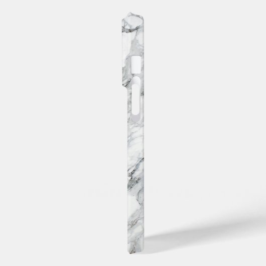 Stone Black White Grey Carrara Marble Case-Mate iPhone Case (Achterkant / Links)