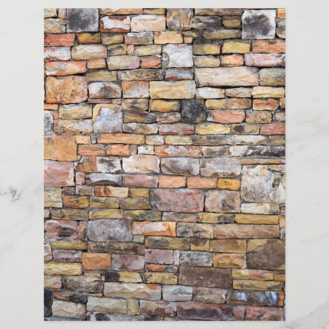 Stone Block Wall Background Scrapbook Paper (Voorkant)