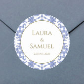 Stone Blue Patterned Stickers