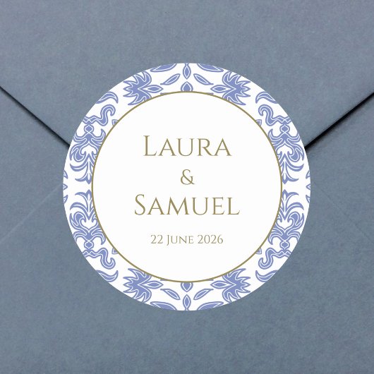 Stone Blue Patterned Stickers