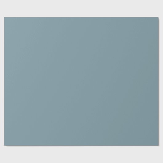 Stone Blue Solid Color Cadeaupapier (Vlak)