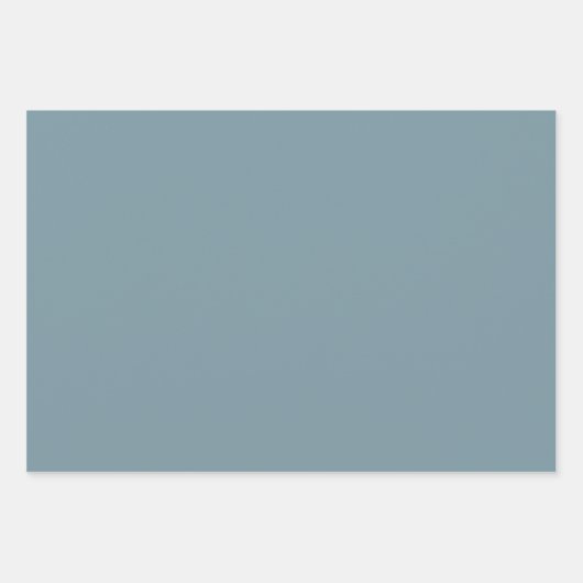 Stone Blue Solid Color Inpakpapier Vel (Voorkant)