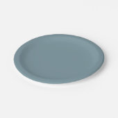 Stone Blue Solid Color Papieren Bordje (Gekanteld)