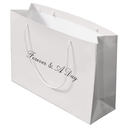 Stone Blush Forever gepersonaliseerde offerte brui Groot Cadeauzakje (Achterkant Gekanteld)